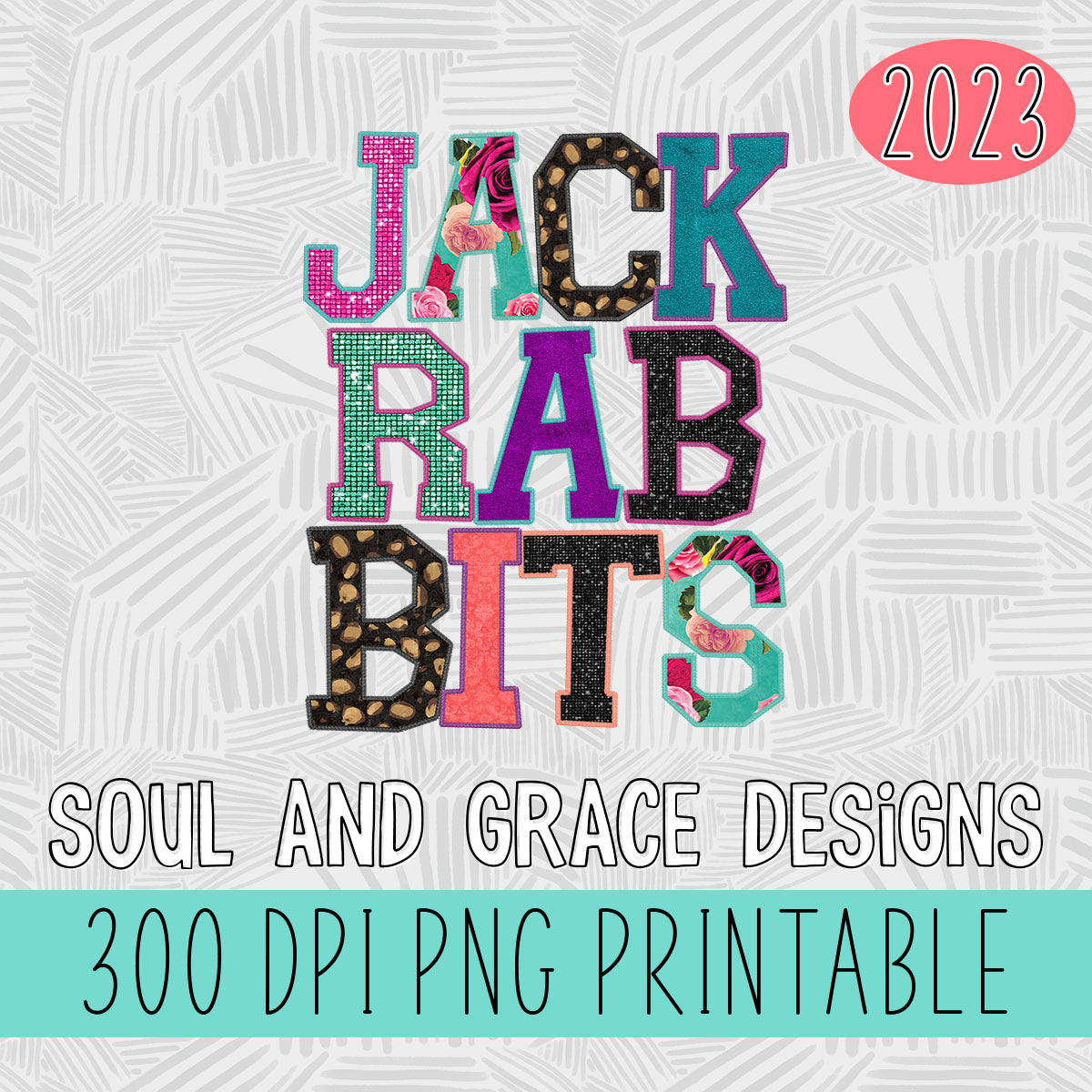 Jackrabbits Faux Applique