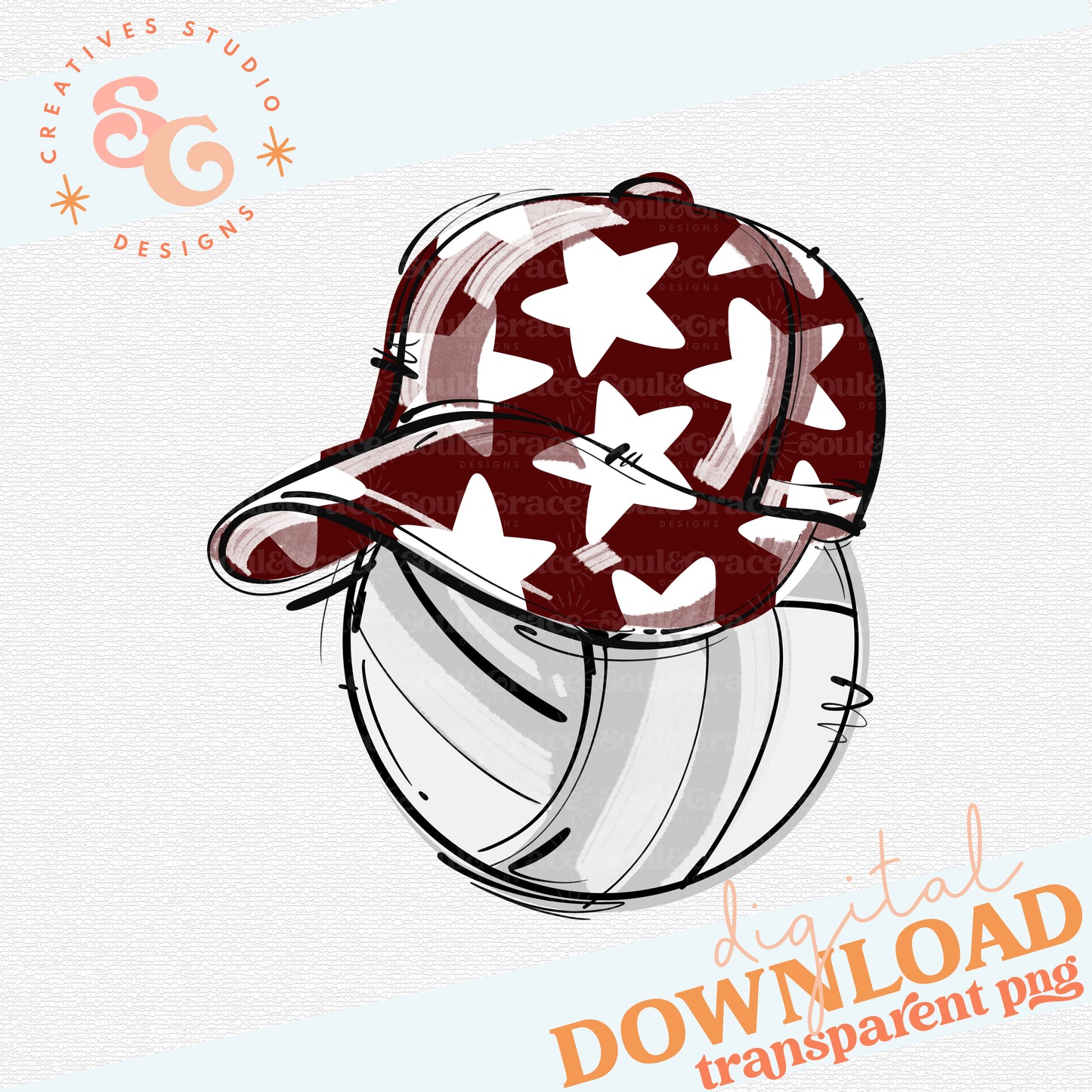 MAROON PLAY BALL HAPPY FACE VOLLEYBALL
