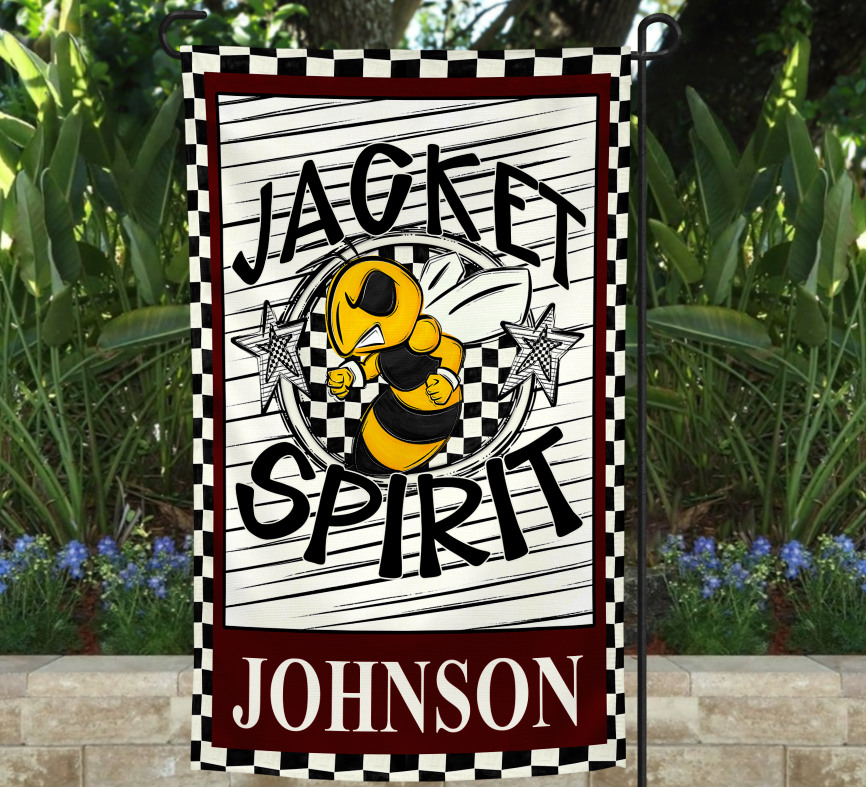MAROON MASCOT GARDEN FLAG BACKGROUND