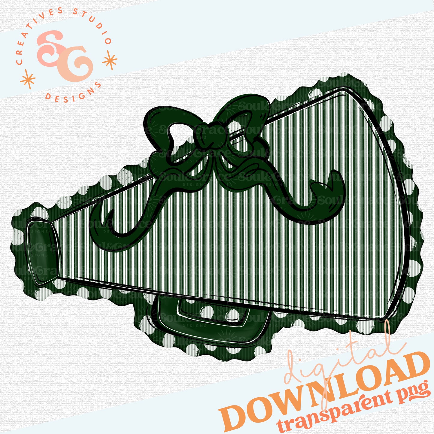 MEGAPHONES AND BOWS DARK GREEN