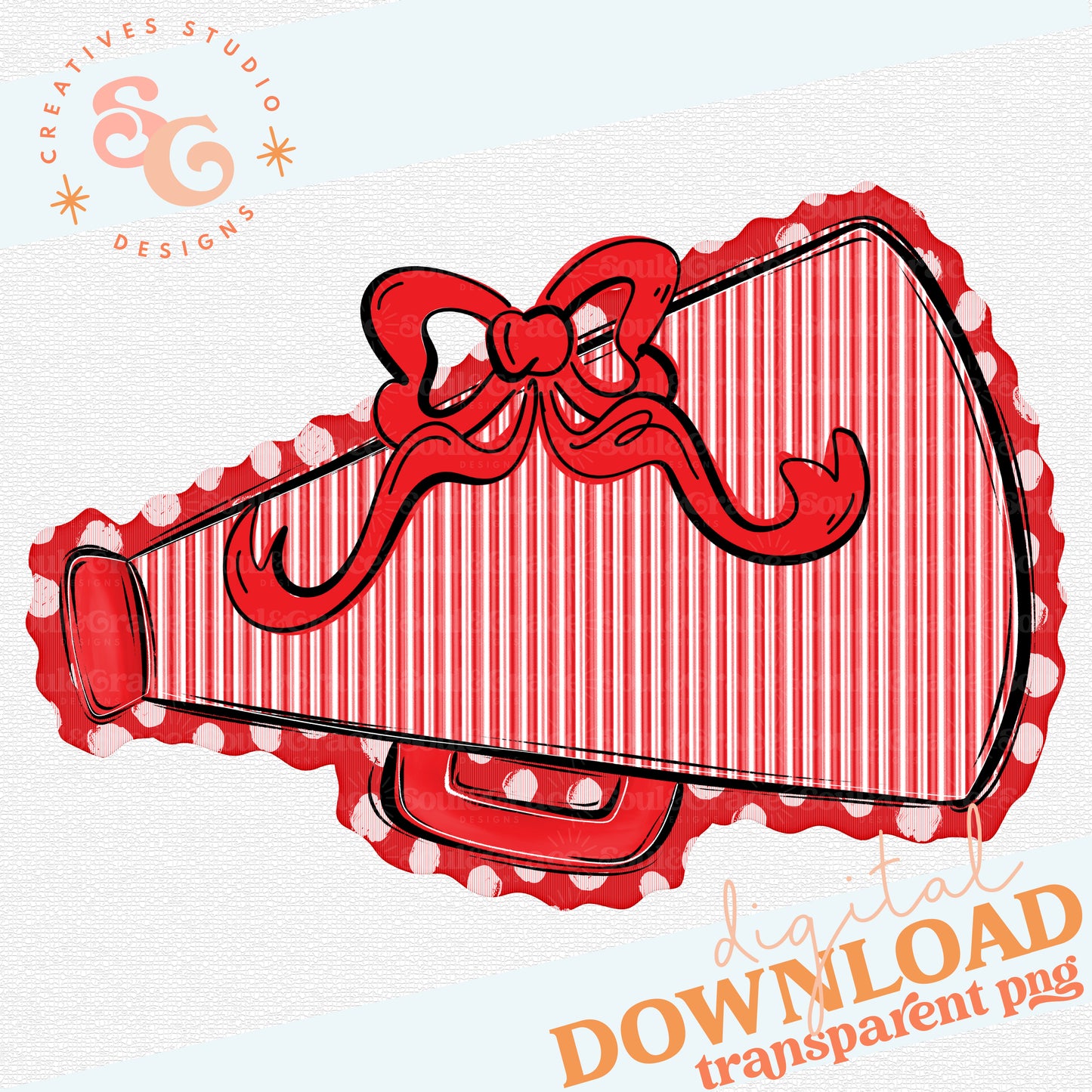 MEGAPHONES AND BOWS RED