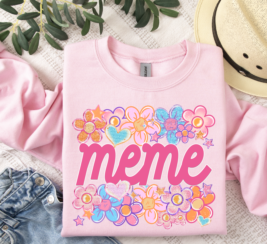 MEME Floral Heart Family Names