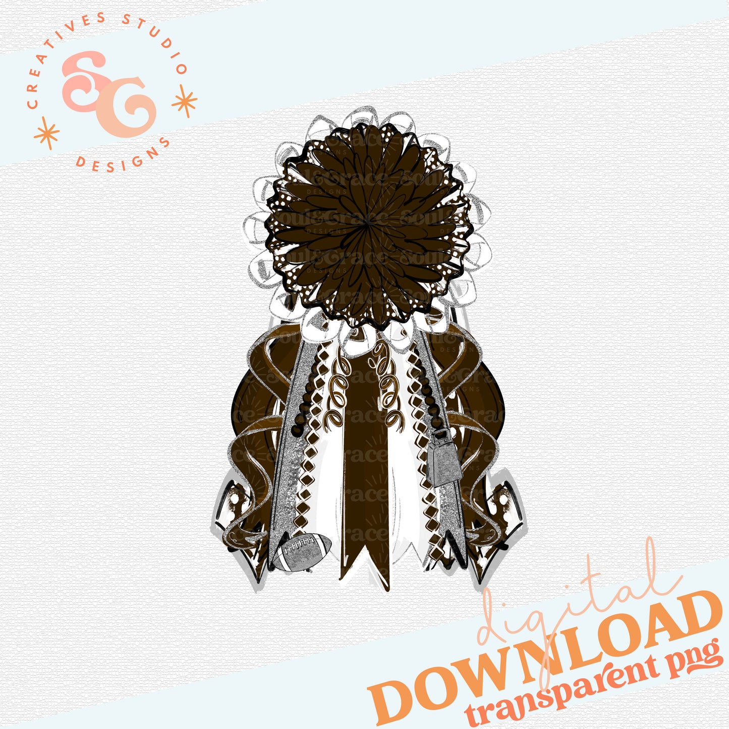 Mums the Word - Homecoming Mum - BROWN SILVER