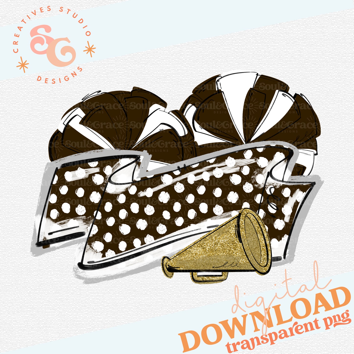 MUMS THE WORD CHEER BANNER BROWN GOLD