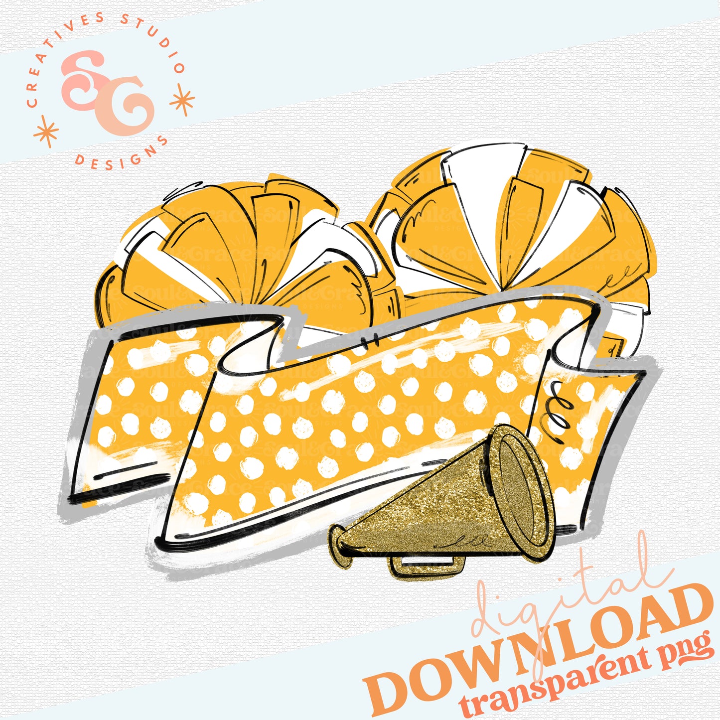 MUMS THE WORD CHEER BANNER YELLOW GOLD