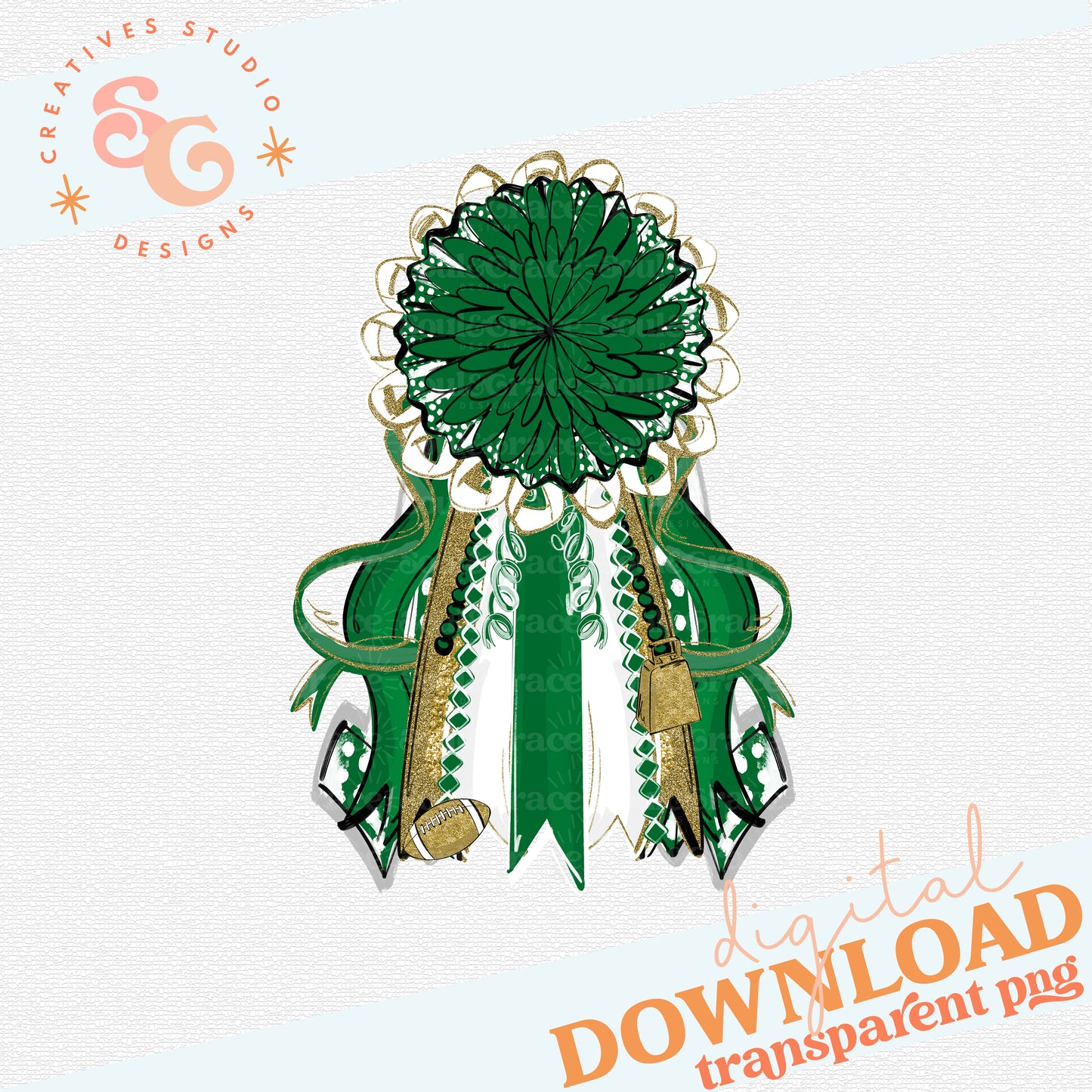 Mums the Word - Homecoming Mum - KELLY GREEN GOLD