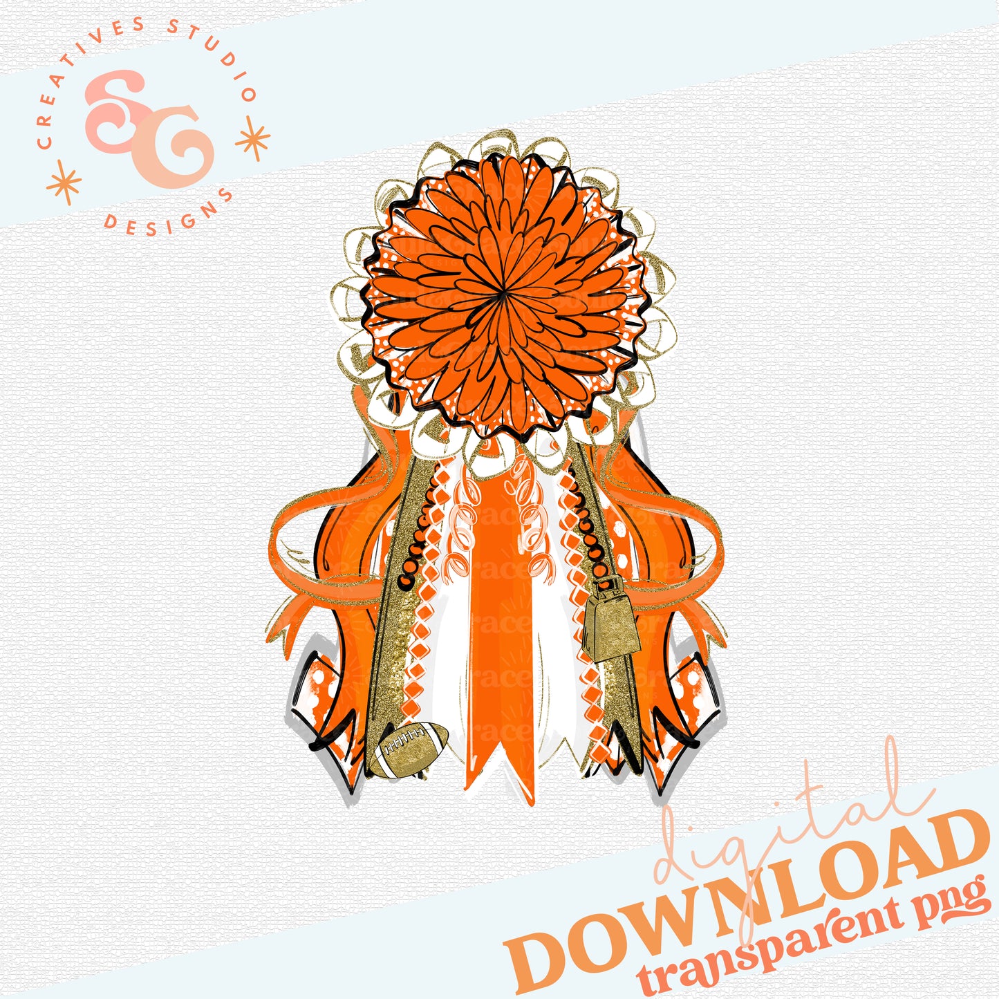Mums the Word - Homecoming Mum - ORANGE GOLD