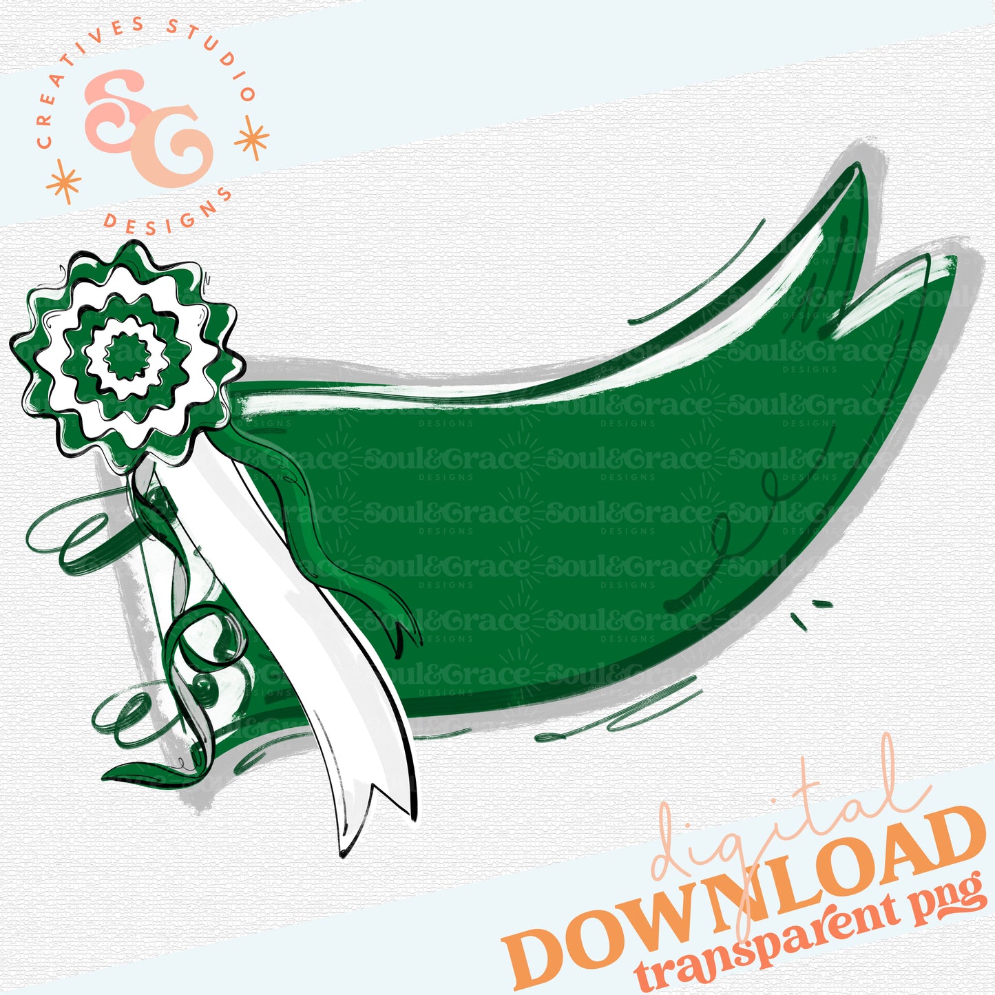 MUMS THE WORD RIBBON PENNANT KELLY GREEN