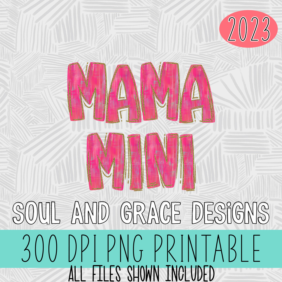 Mama & Mini Painted Pink and Gold Set