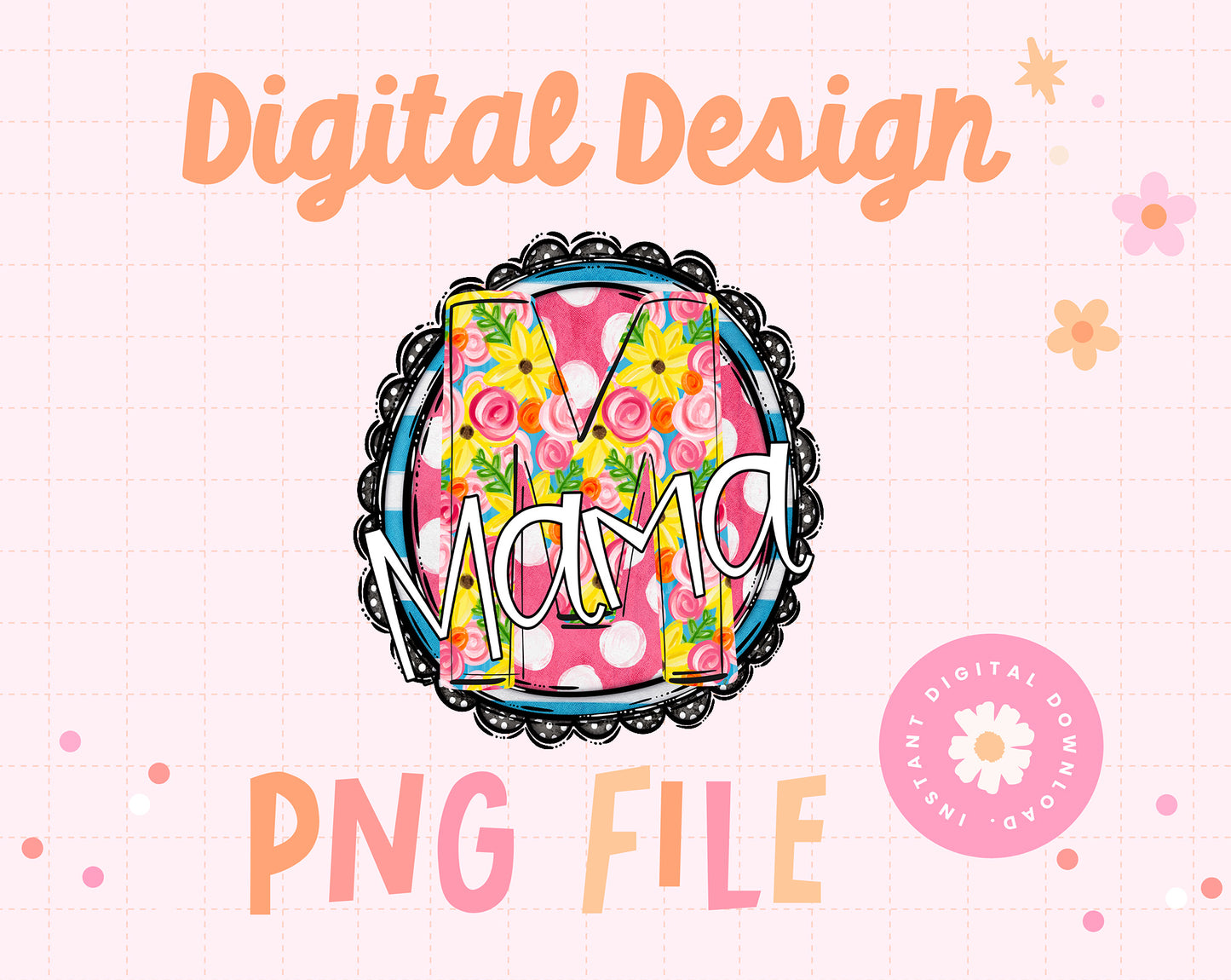 Sunny Floral Circle Mama
