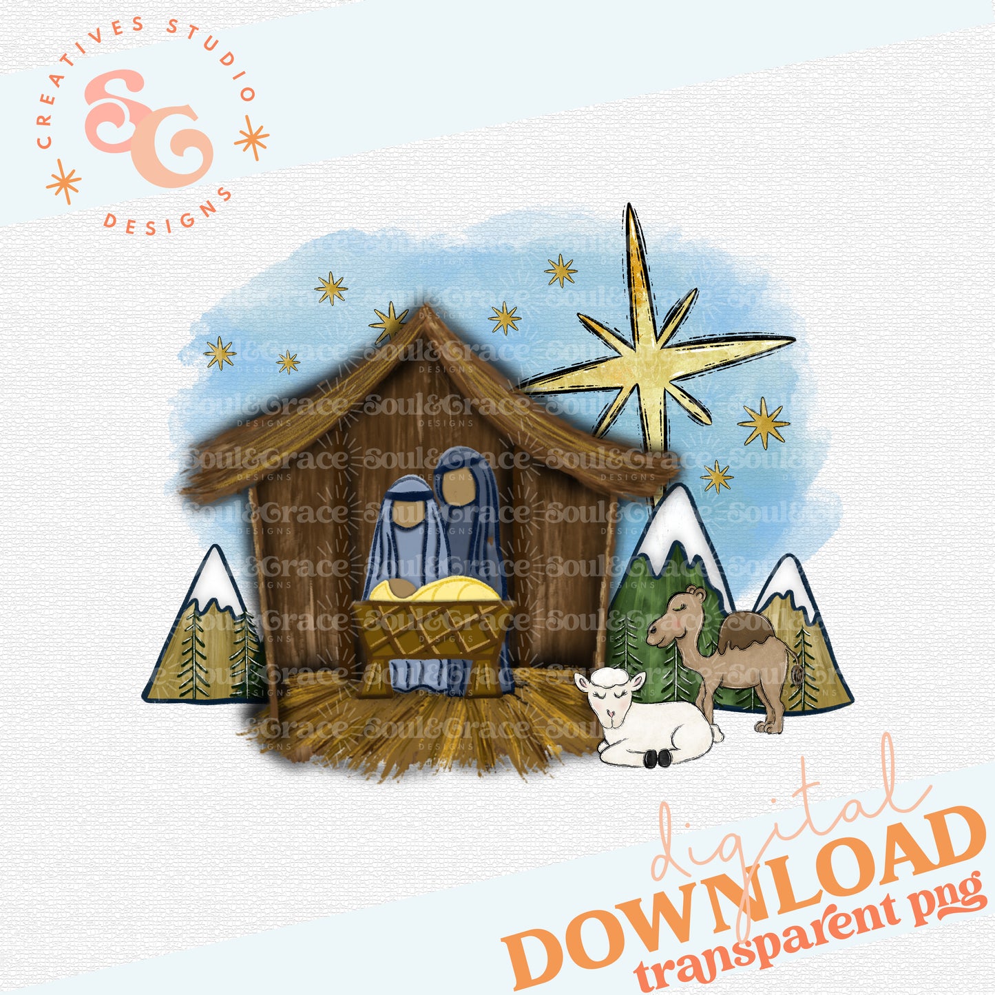 Mountain Nativity Scene