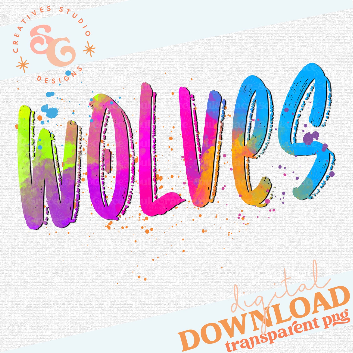 NEON MASCOTS Wolves
