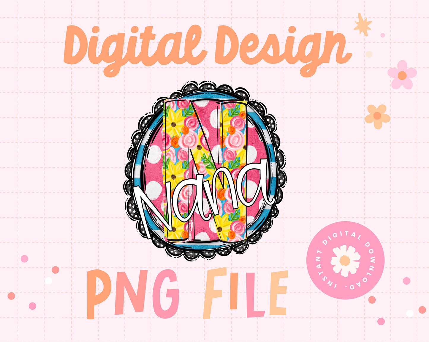 Sunny Floral Circle Nana