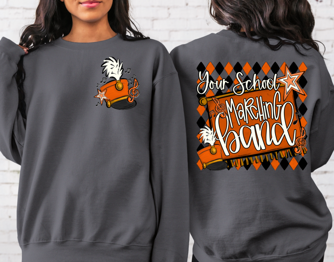 MARCHING BAND ARGYLE ORANGE