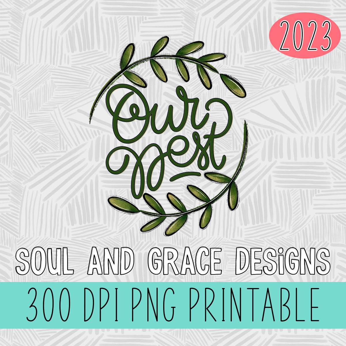 Our Nest Hand Lettered Wreath