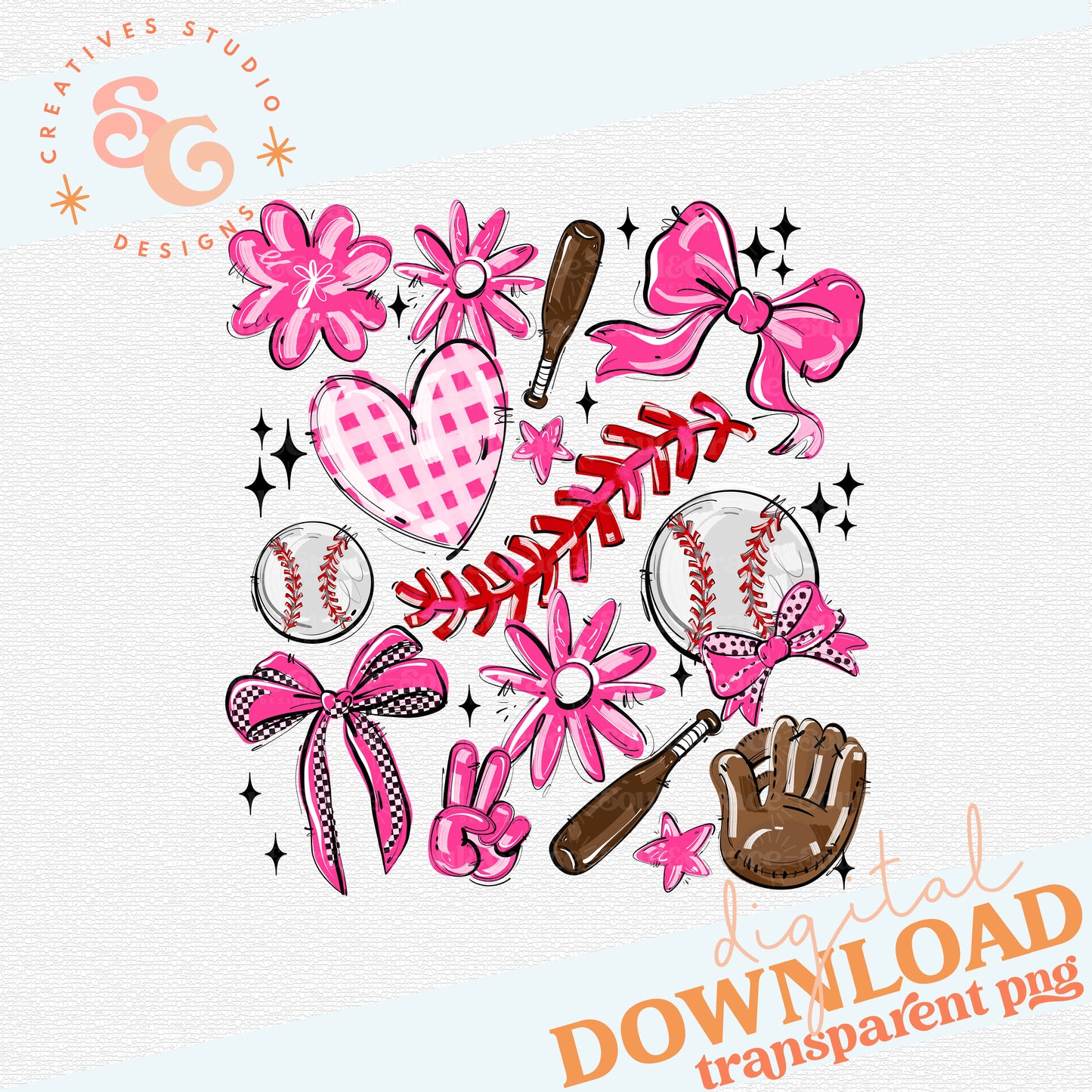 PINK PLAY BALL COLLAGE SOFTBALL