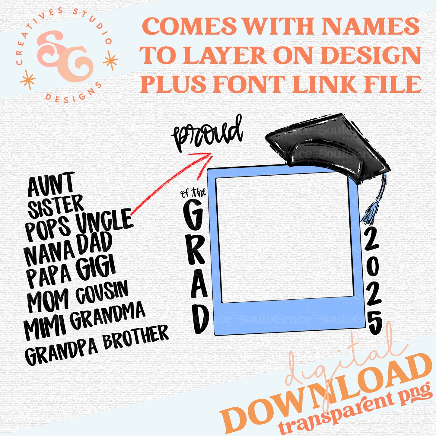 PROUD FAMILY NAME OF GRAD FRAME COLUMBIA