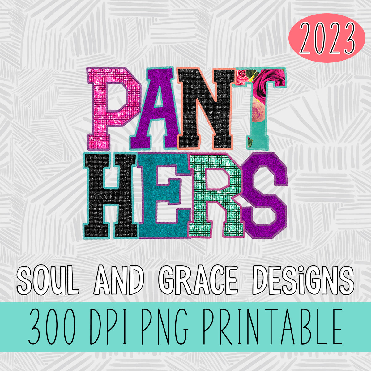 Panthers Faux Applique