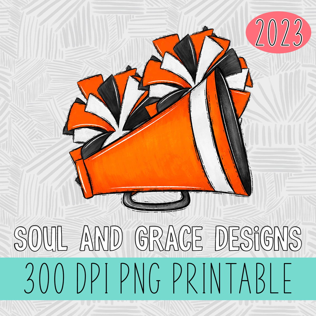 Poms and Megaphone Orange