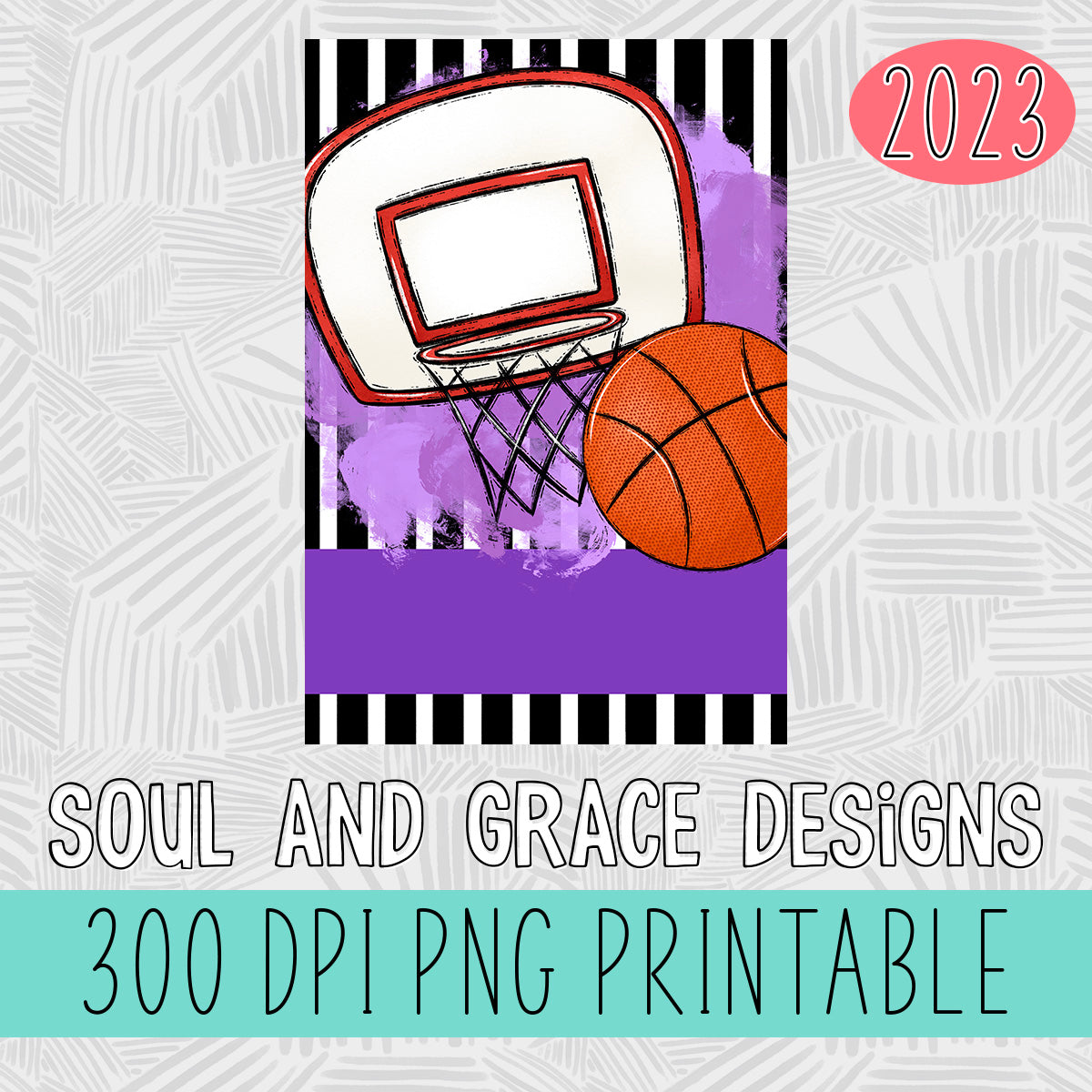 Team Spirit Basketball Garden Flag PURPLE