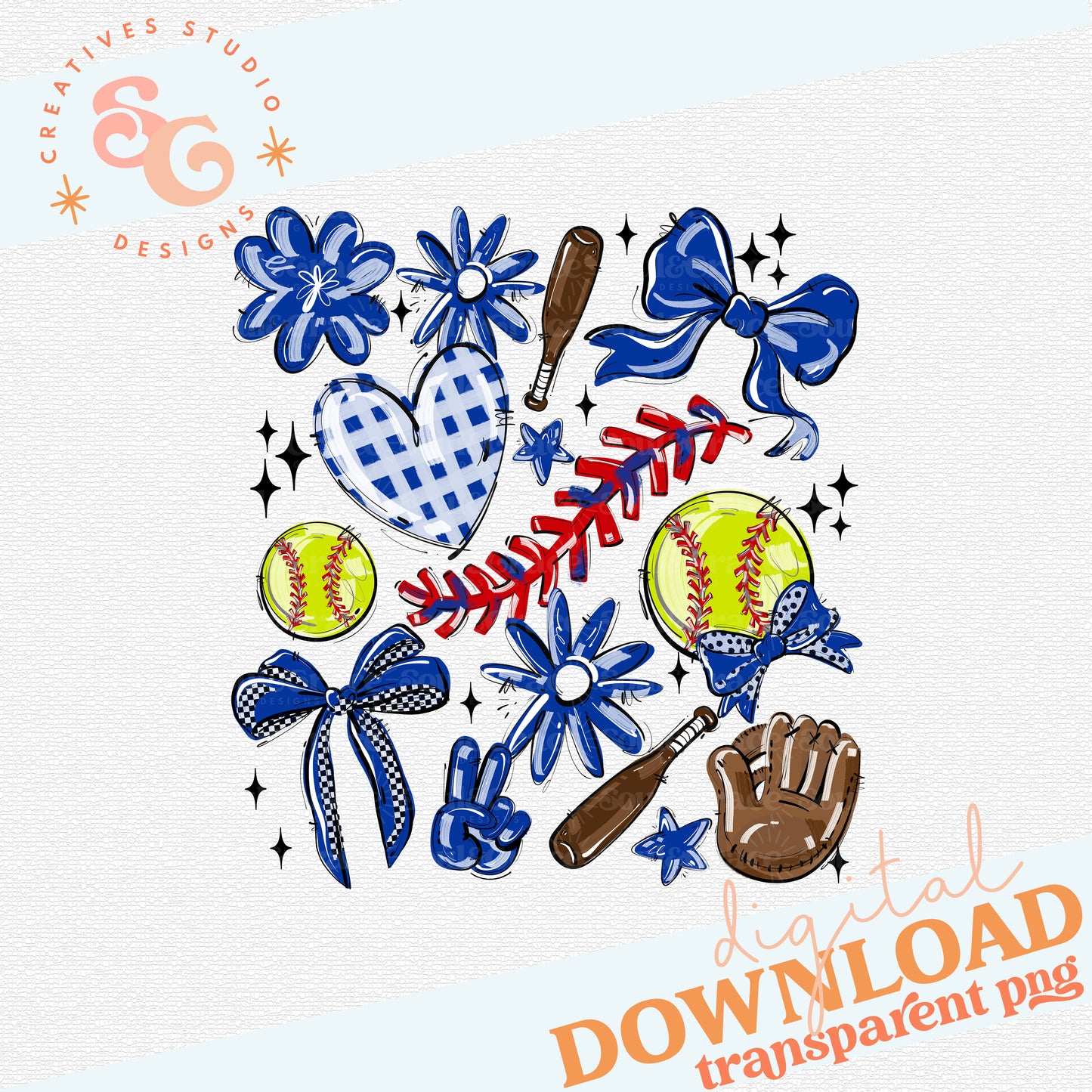 ROYAL PLAY BALL COLLAGE SOFTBALL
