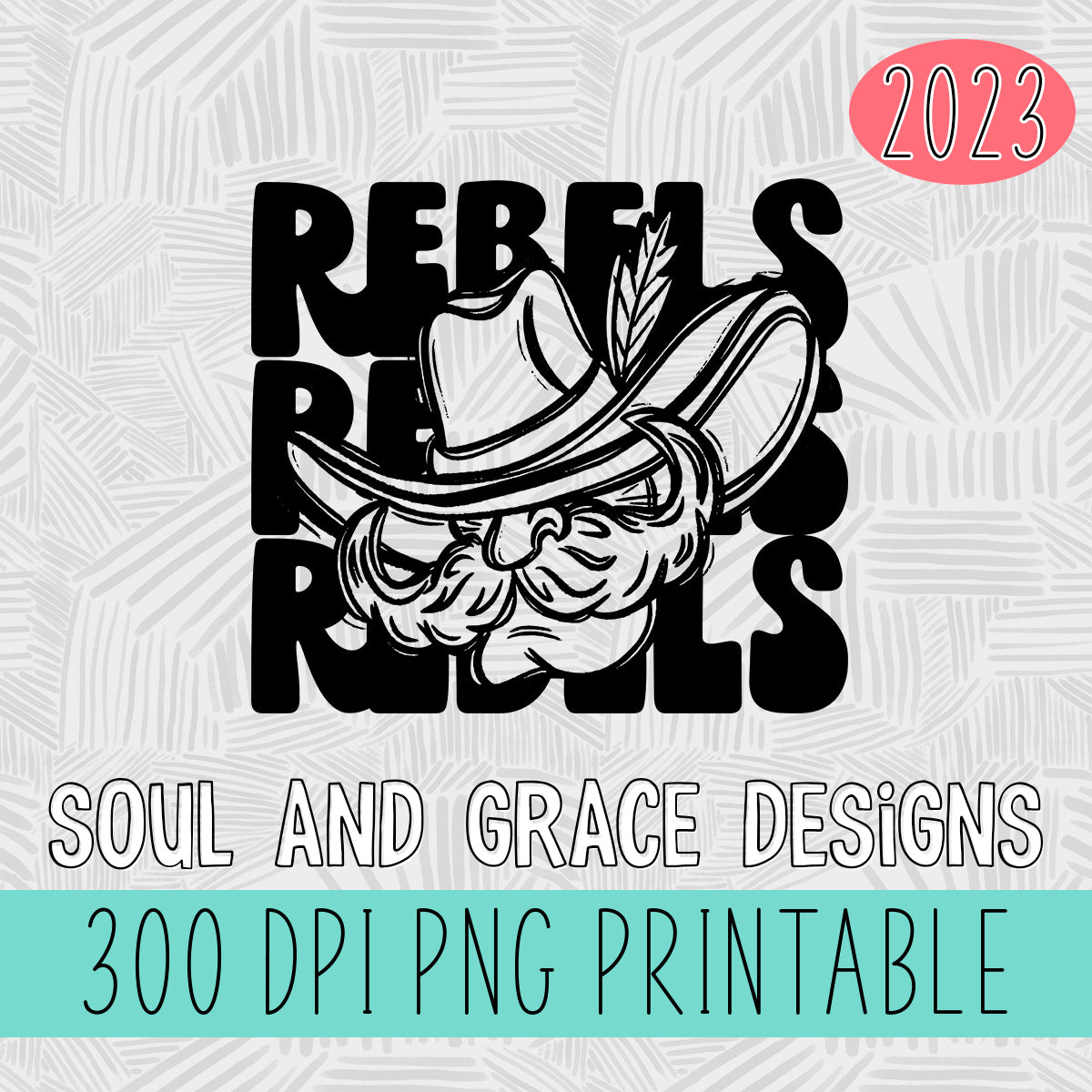 Rebels Stacked Mascot