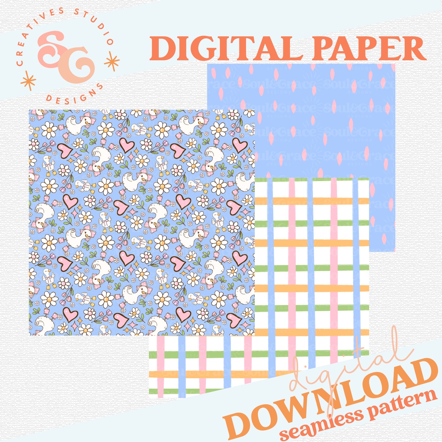 SILLY GOOSE DIGITAL PAPER SET