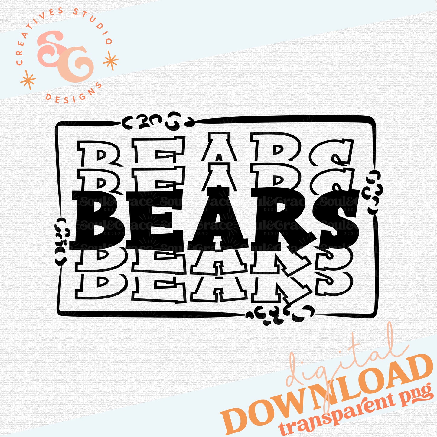 STACKED MASCOTS Bears