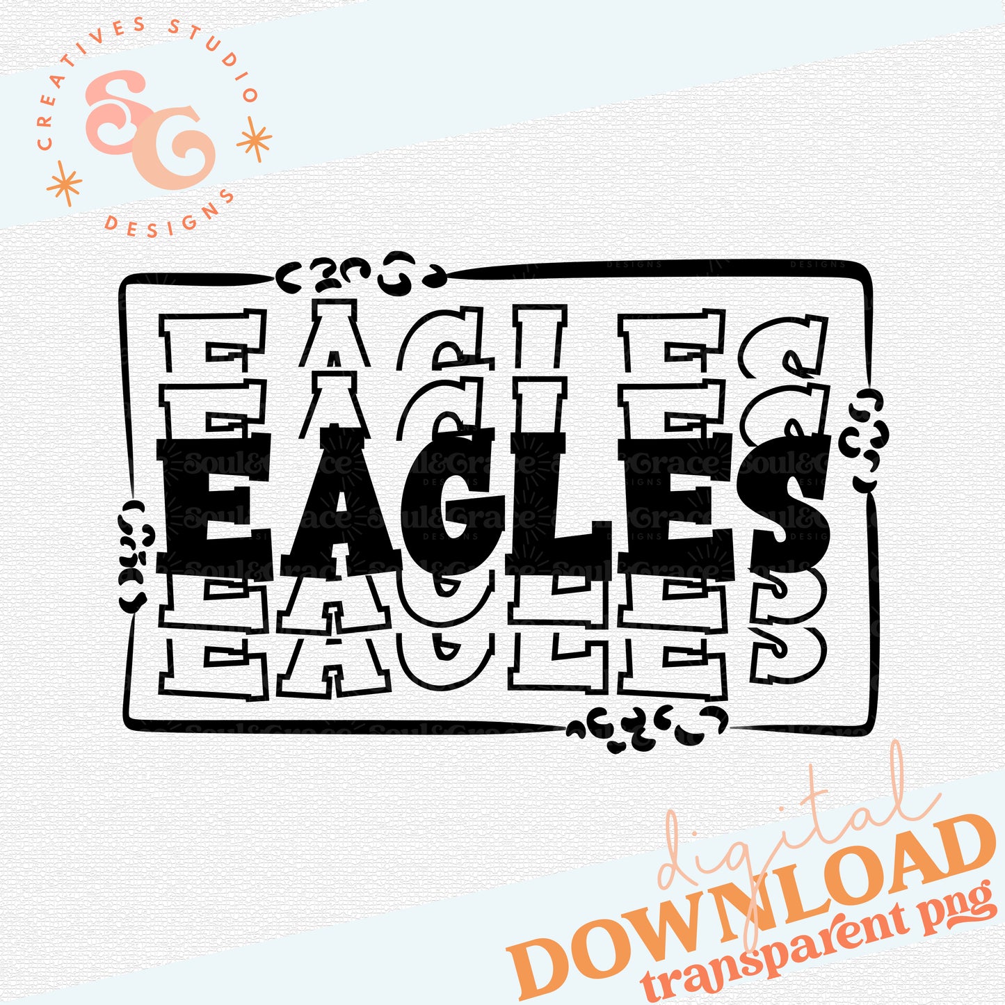STACKED MASCOTS Eagles