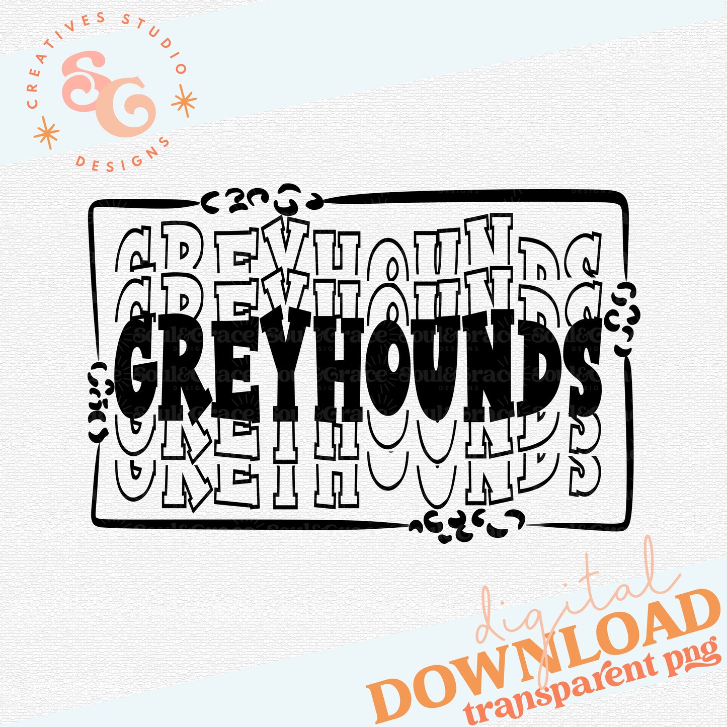 STACKED MASCOTS Greyhounds