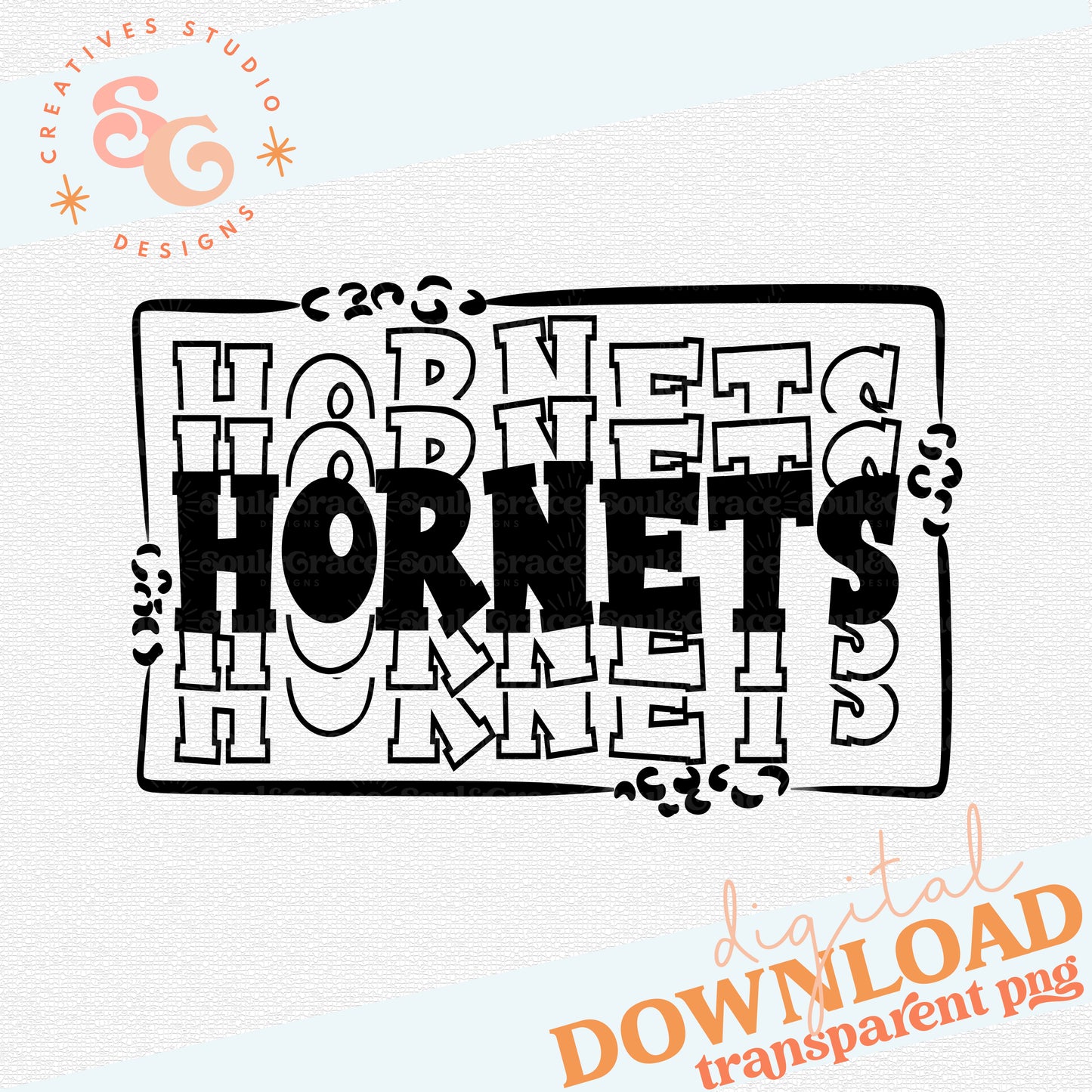 STACKED MASCOTS Hornets