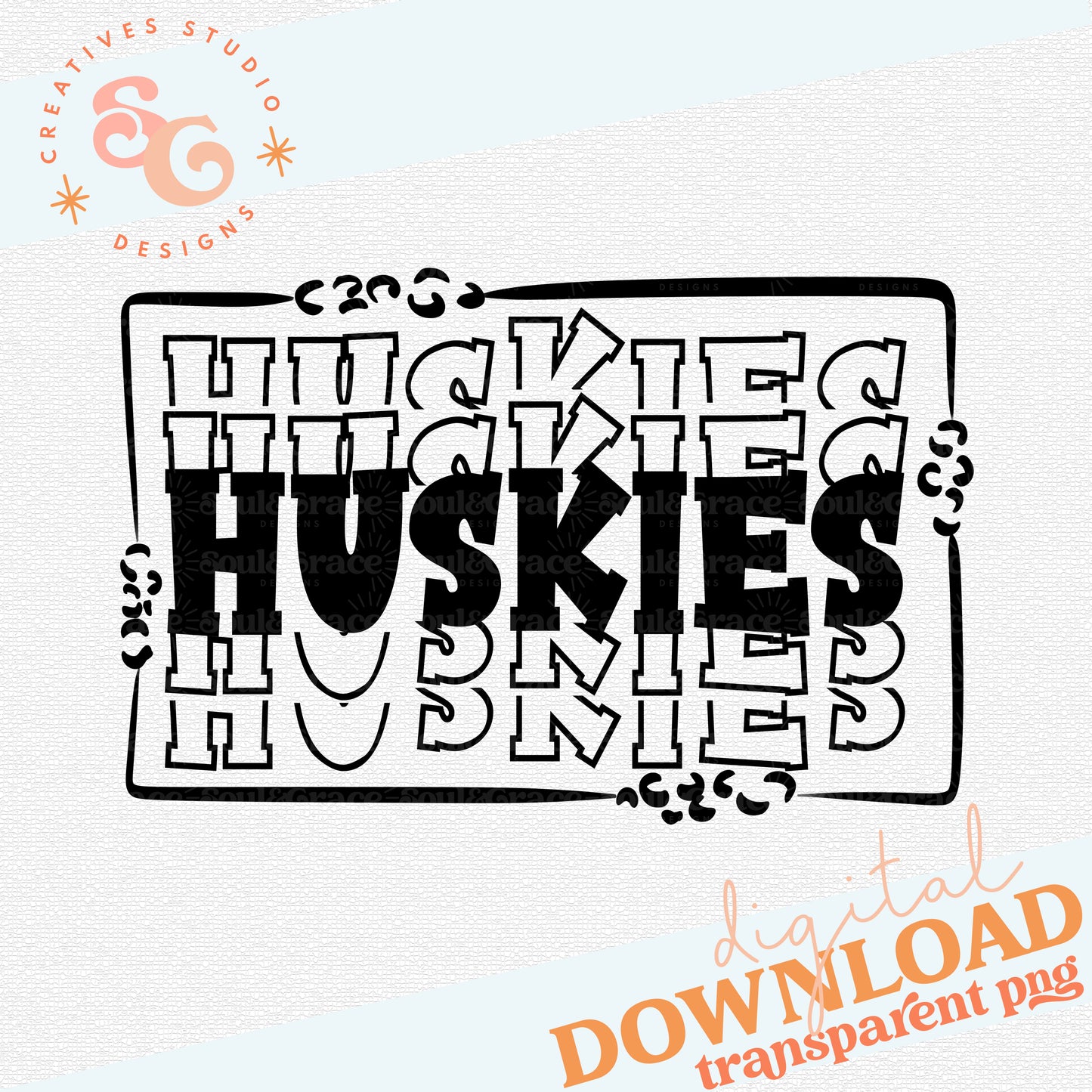 STACKED MASCOTS Huskies