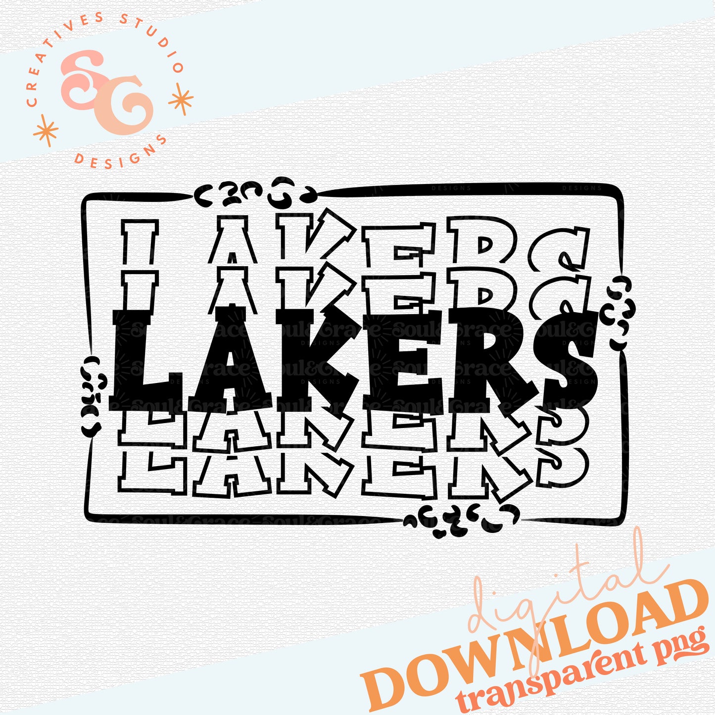 STACKED MASCOTS Lakers