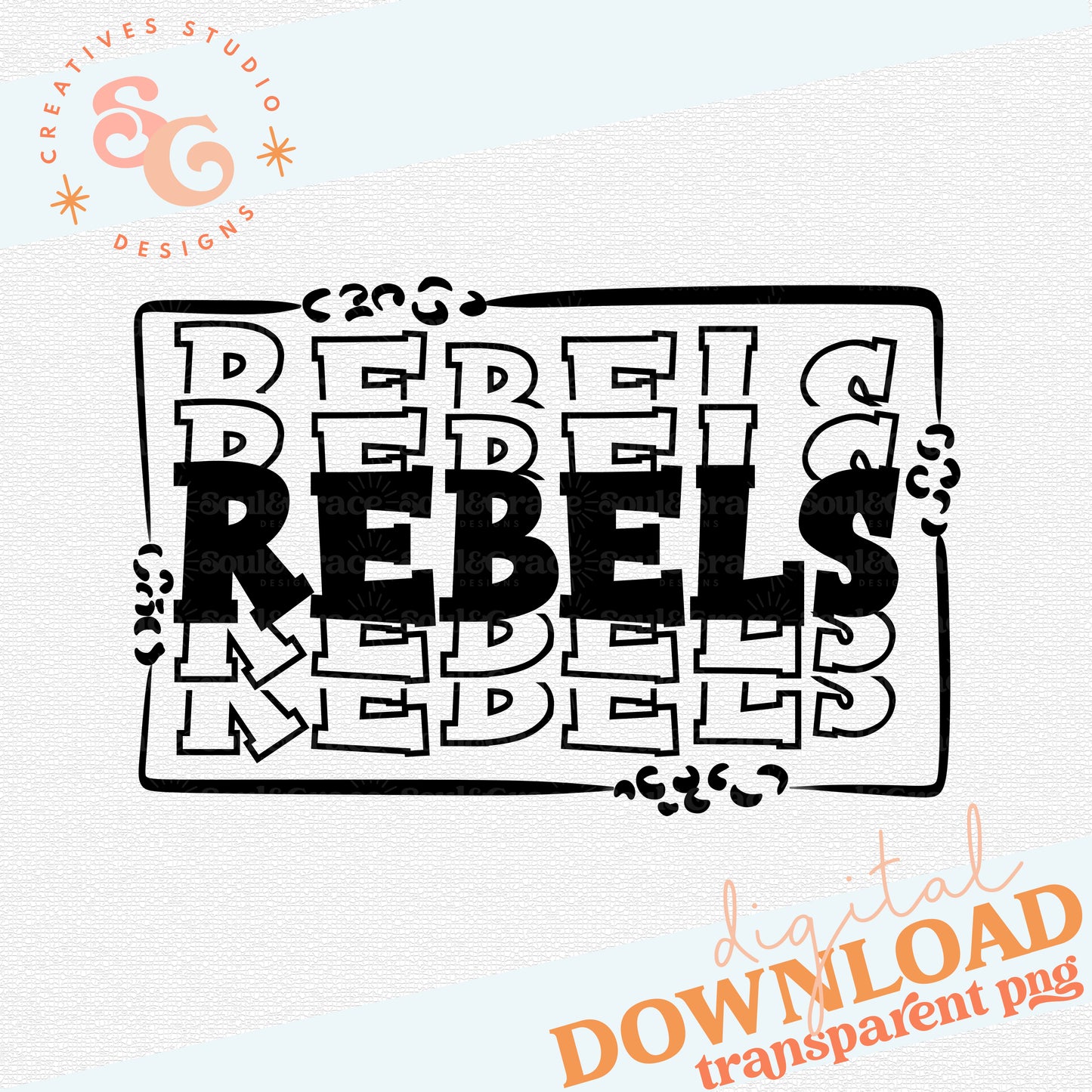 STACKED MASCOTS Rebels
