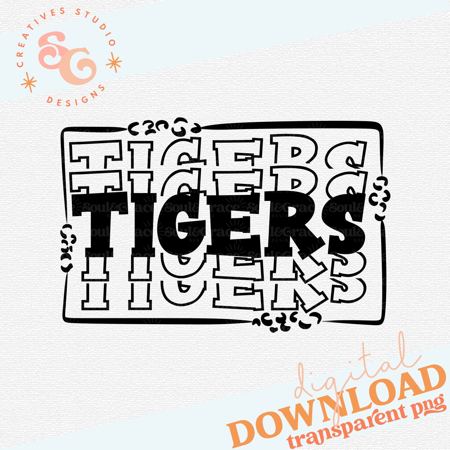 STACKED MASCOTS Tigers