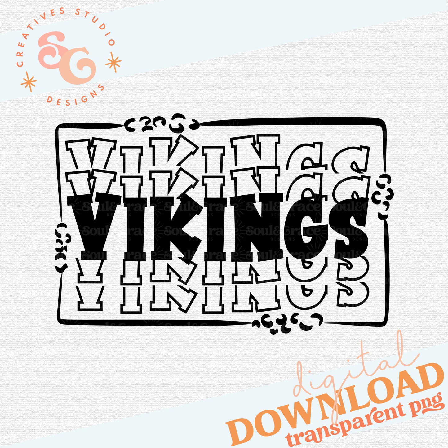 STACKED MASCOTS Vikings