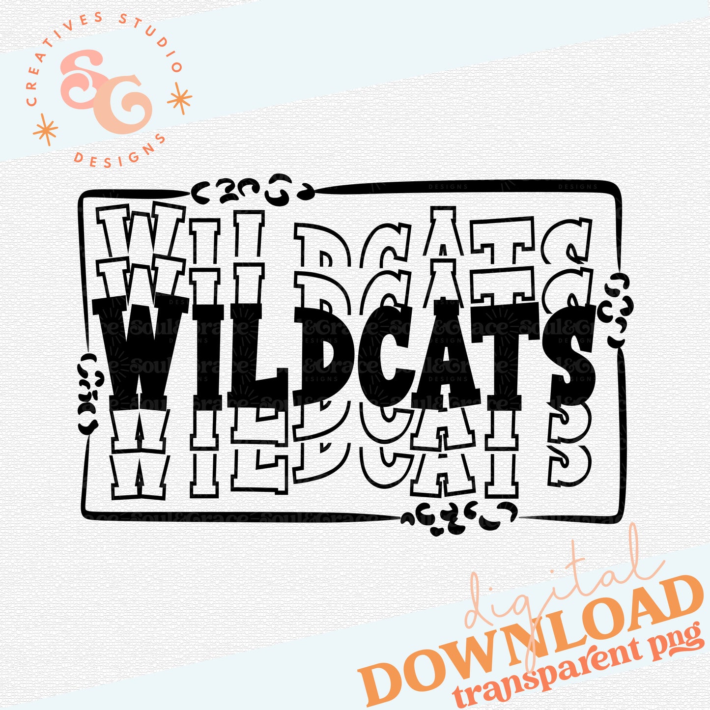 STACKED MASCOTS WILDCATS