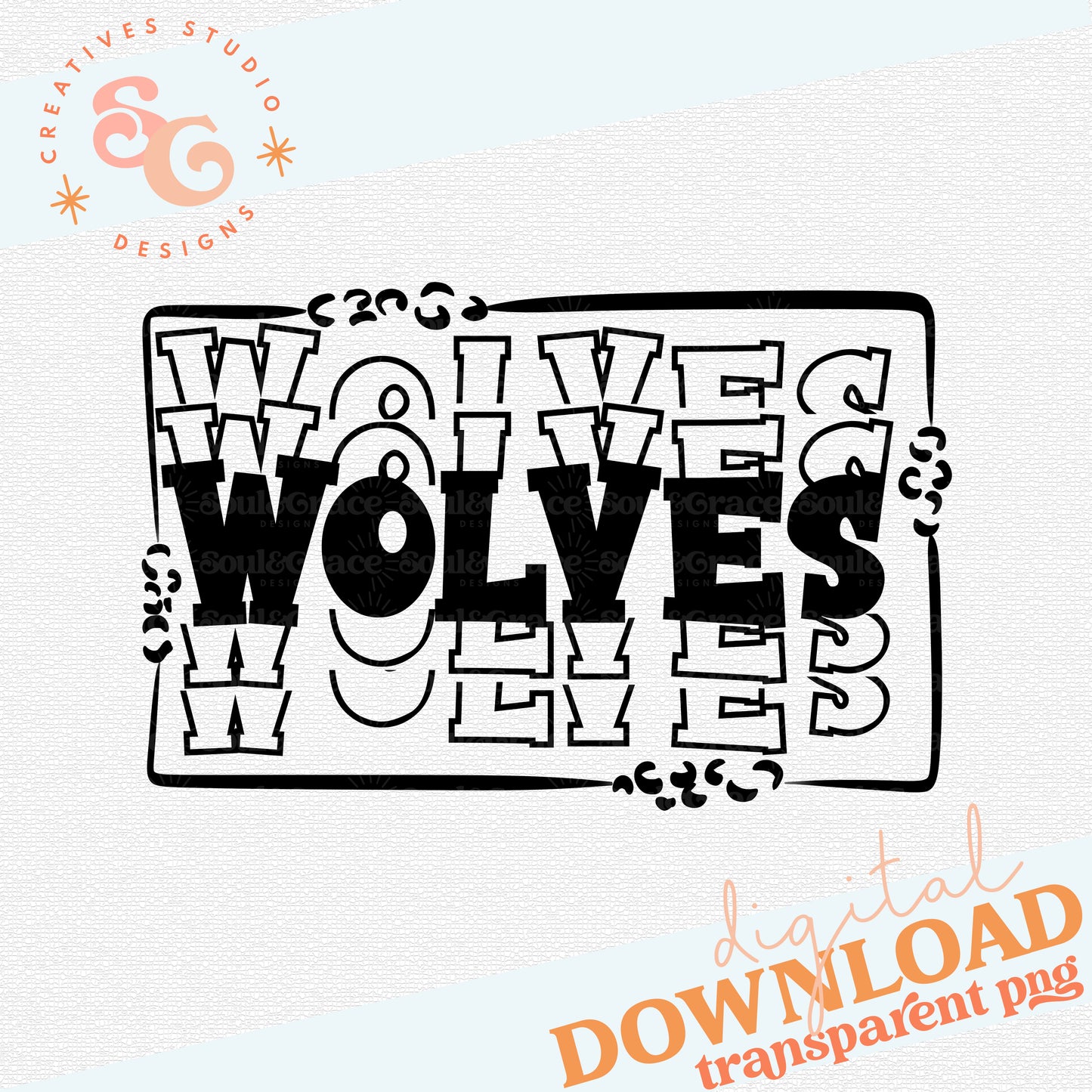 STACKED MASCOTS Wolves
