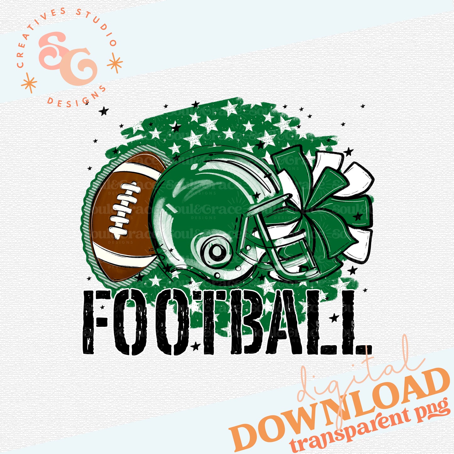 STARS FOOTBALL KELLY GREEN