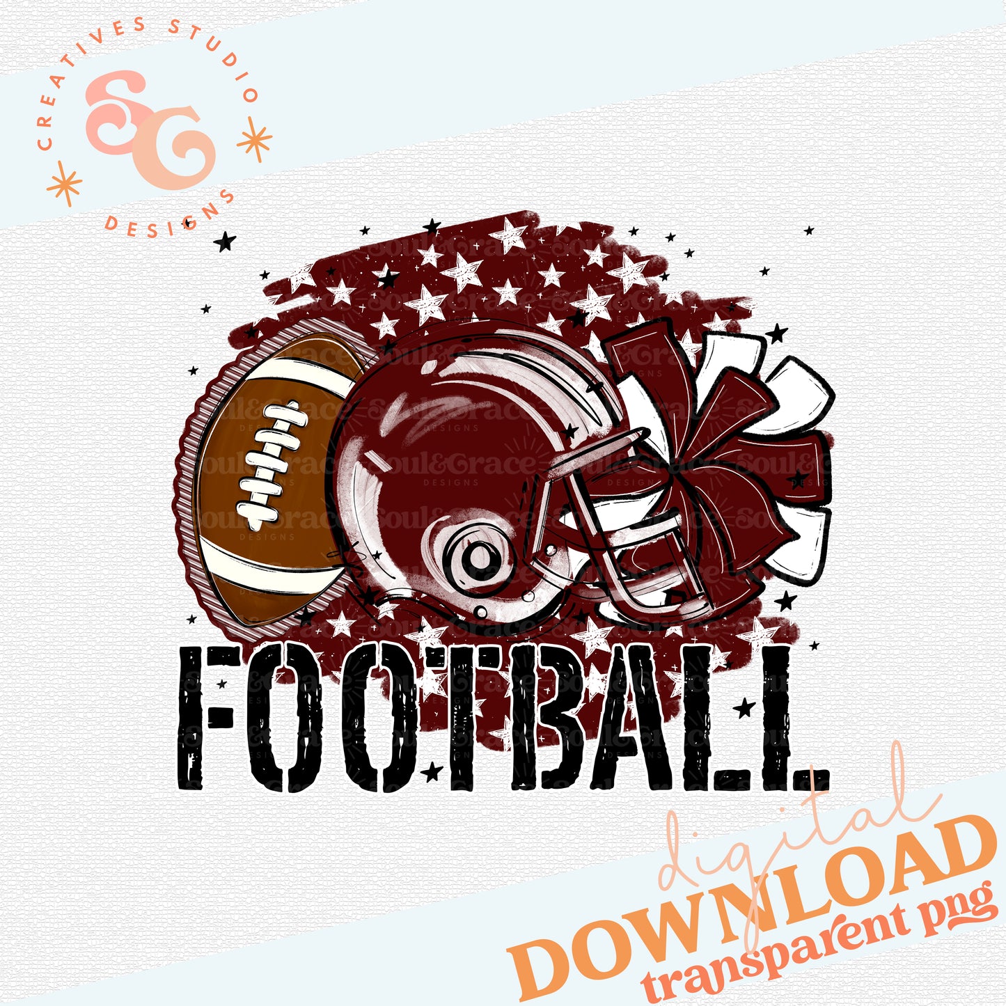 STARS FOOTBALL MAROON