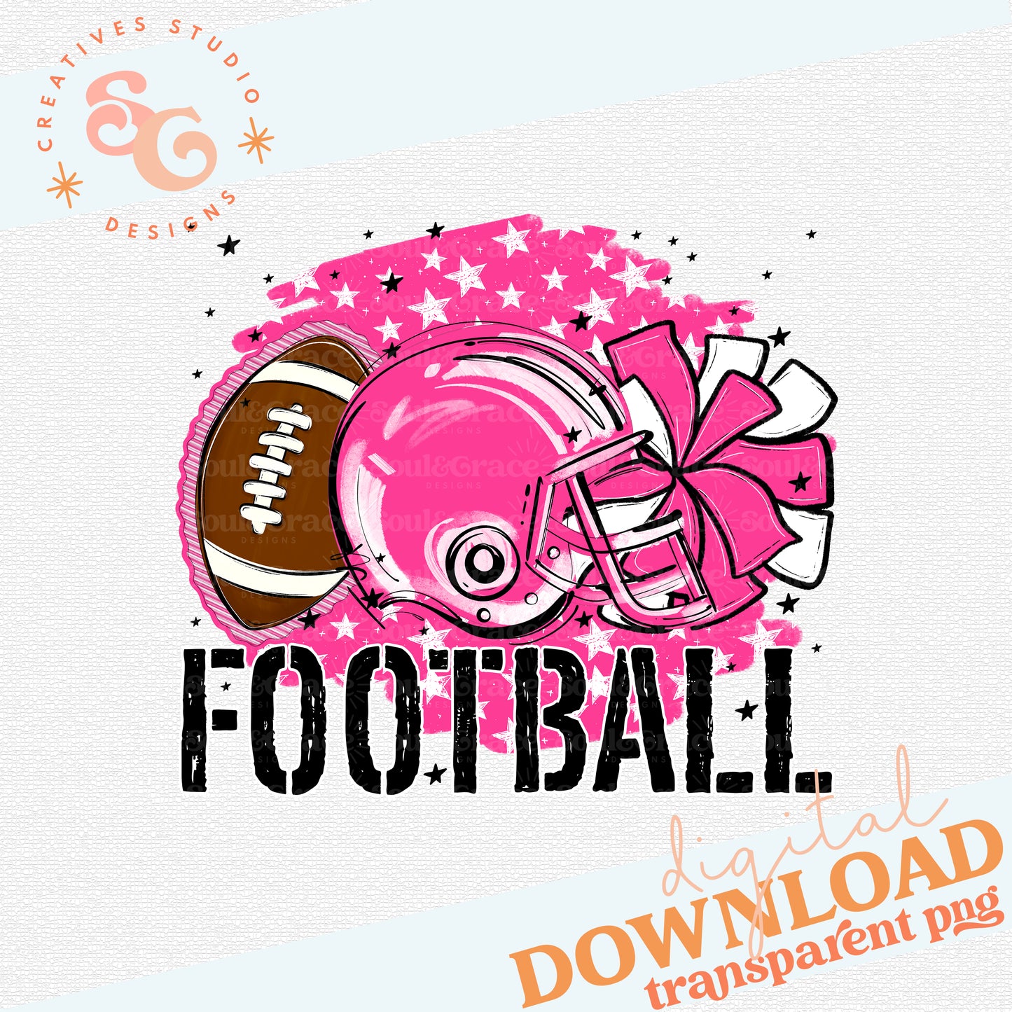 STARS FOOTBALL PINK
