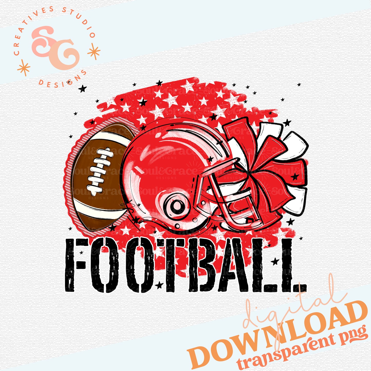 STARS FOOTBALL RED