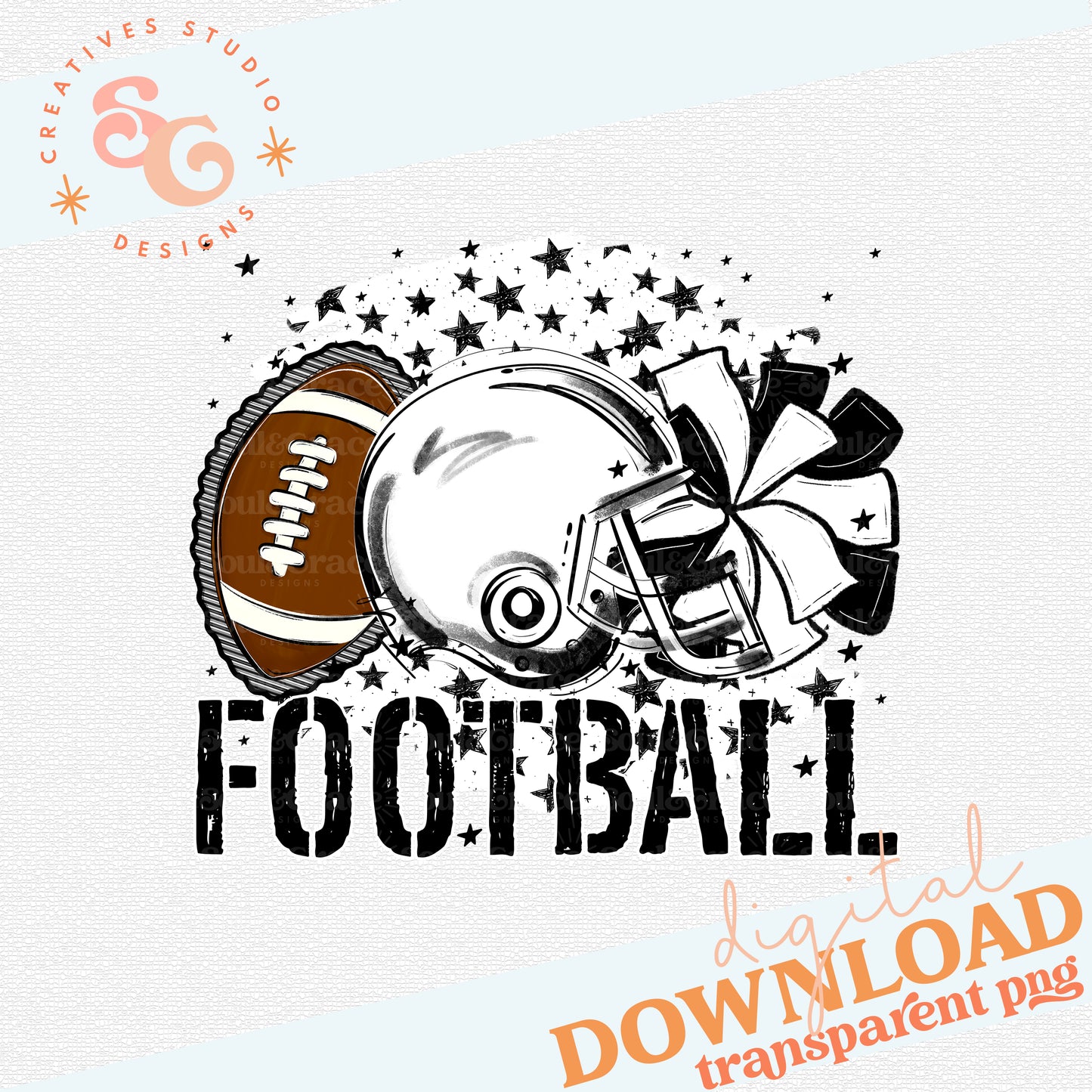 STARS FOOTBALL WHITE