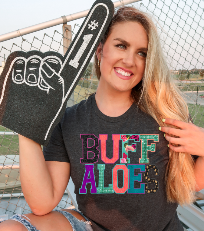 Buffaloes Faux Applique