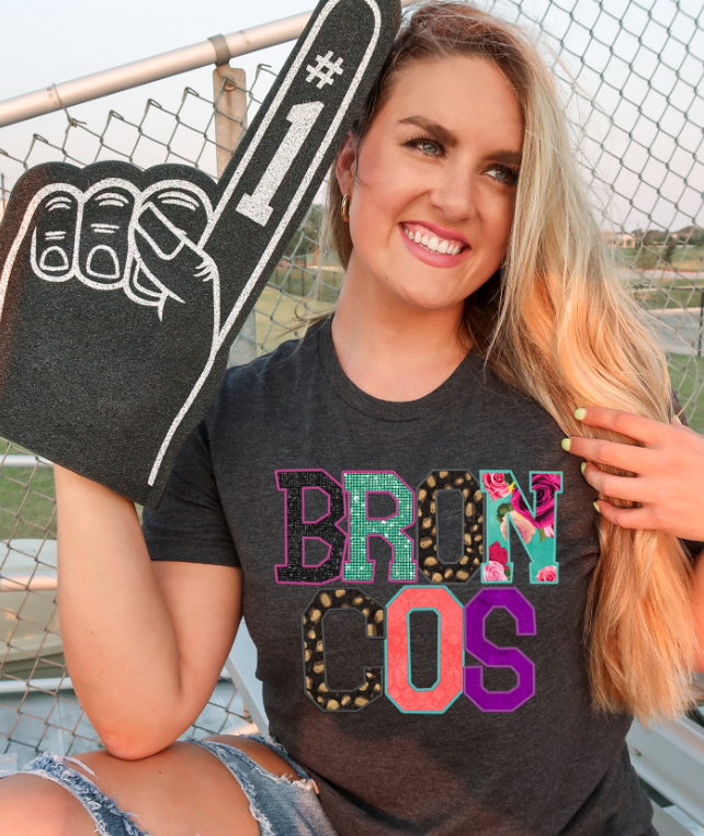 Broncos Faux Applique