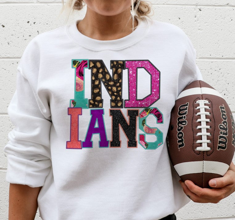 Indians Faux Applique