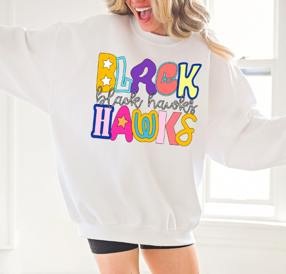 Fun and Funky Mascots Black Hawks