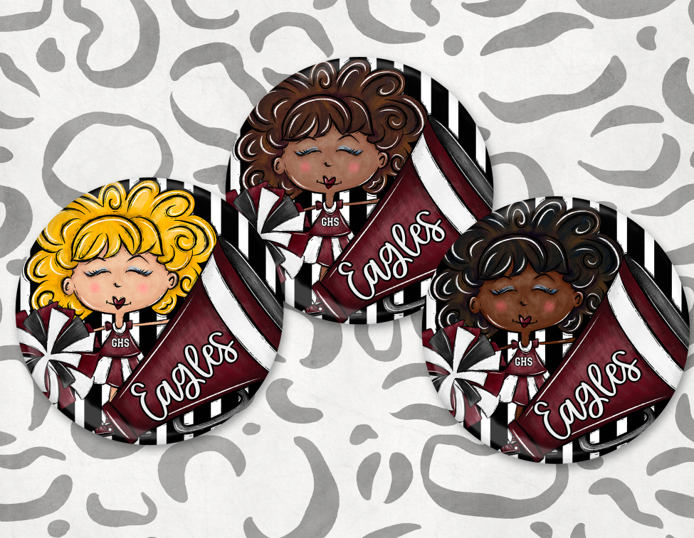 Go Team: Cheer Tags MAROON