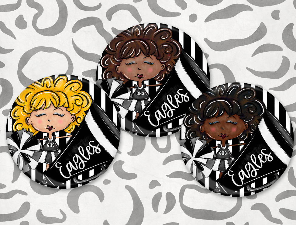 Go Team: Cheer Tags BLACK