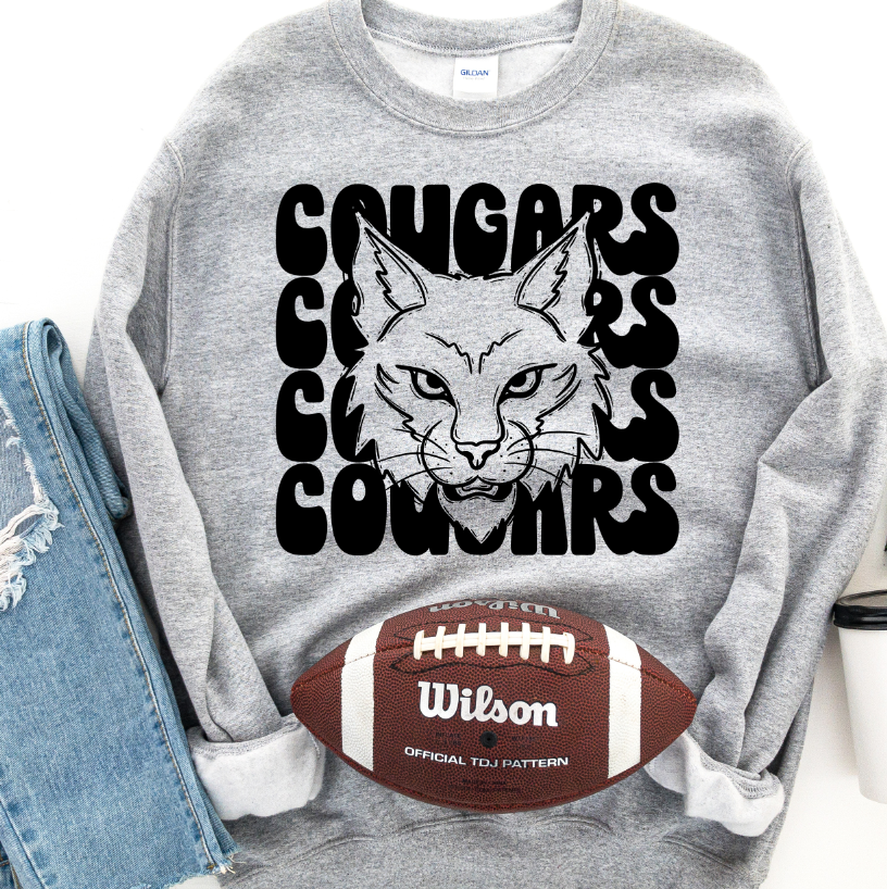 Cougars Stacked Mascot